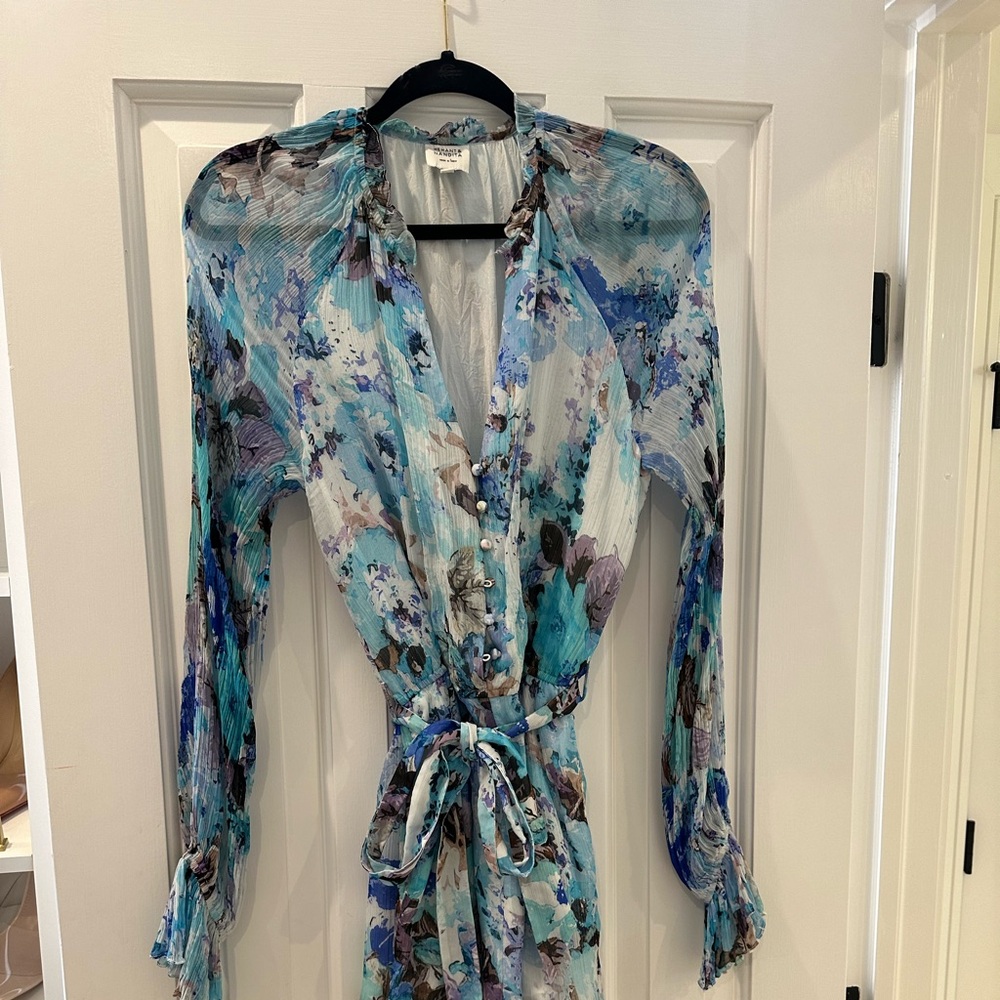 HEMANT & NANDITA Blue Floral Jumpsuit